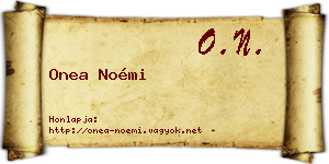 Onea Noémi névjegykártya